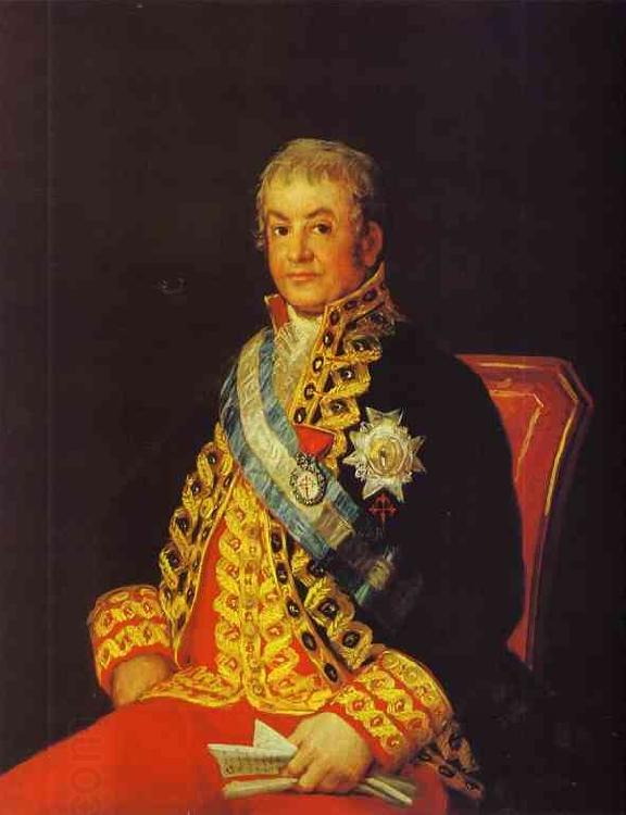 Francisco Jose de Goya Portrait of Jose Antonio, Marques Caballero Kepmasa
